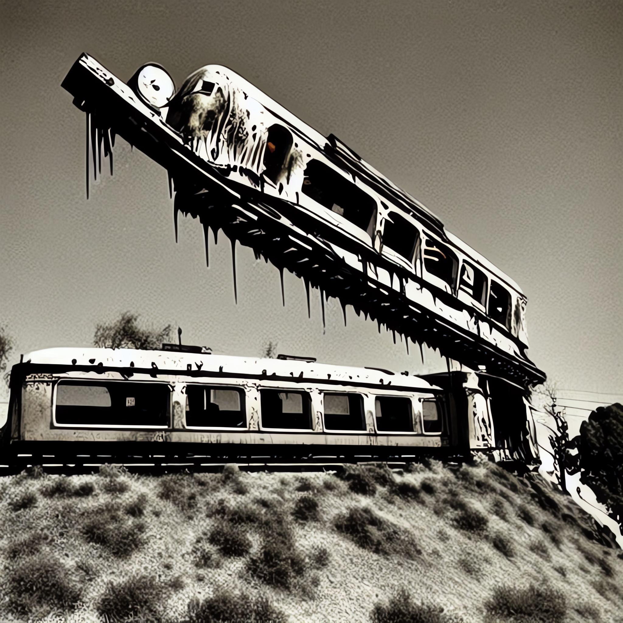 Melting-Vintage-train-dali-surreal-bt92