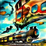 Melting-Vintage-train-flow-abstract-summer-detailed-landscape-dali-surreal-geri