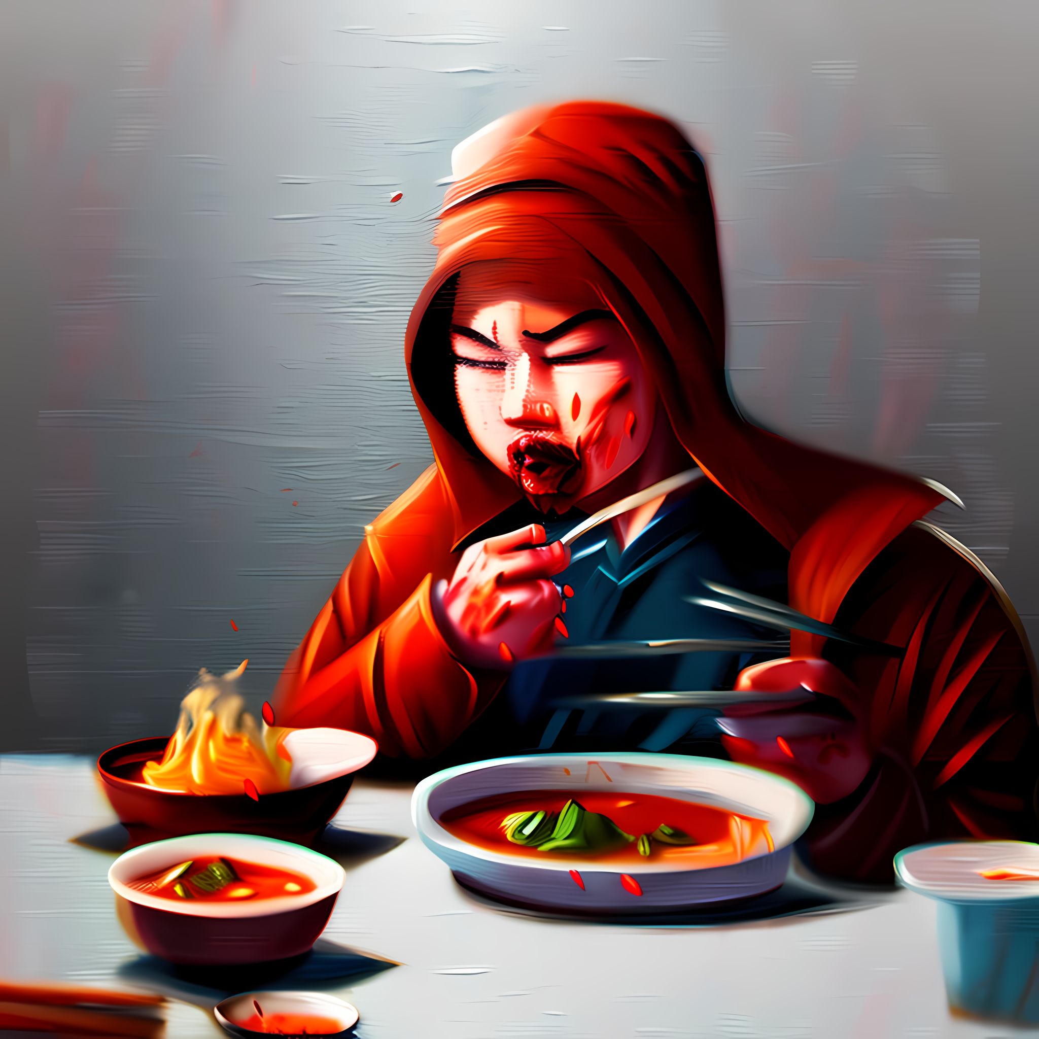 painting-of-Chinese-food-winter-snow-person-eating-cold-color-sharp-focus-face-focused-trendi-cq7m