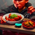 painting-of-Northern-Chinese-food-winter-person-eating-sharp-focus-face-focused-trending-on-Art-ab3f