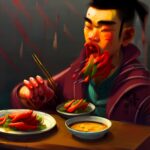painting-of-Northern-Chinese-food-winter-person-eating-sharp-focus-face-focused-trending-on-Art-rhkv