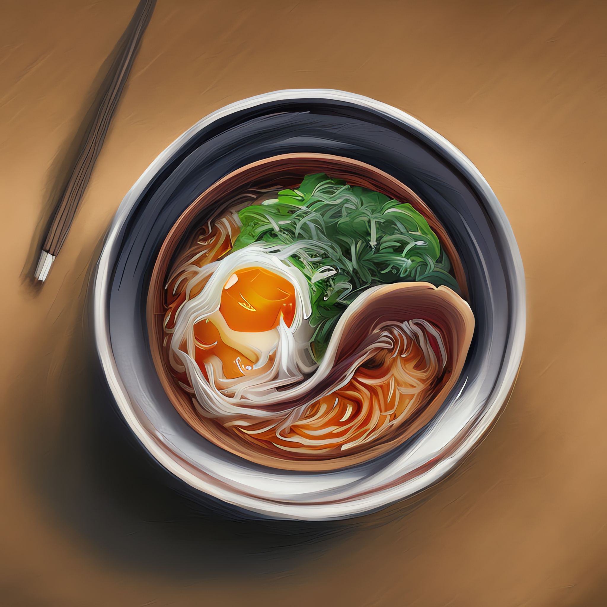 painting-of-bowl-of-ramen-person-eating-cold-color-sharp-focus-face-focused-trending-on-ArtStation-m-829v
