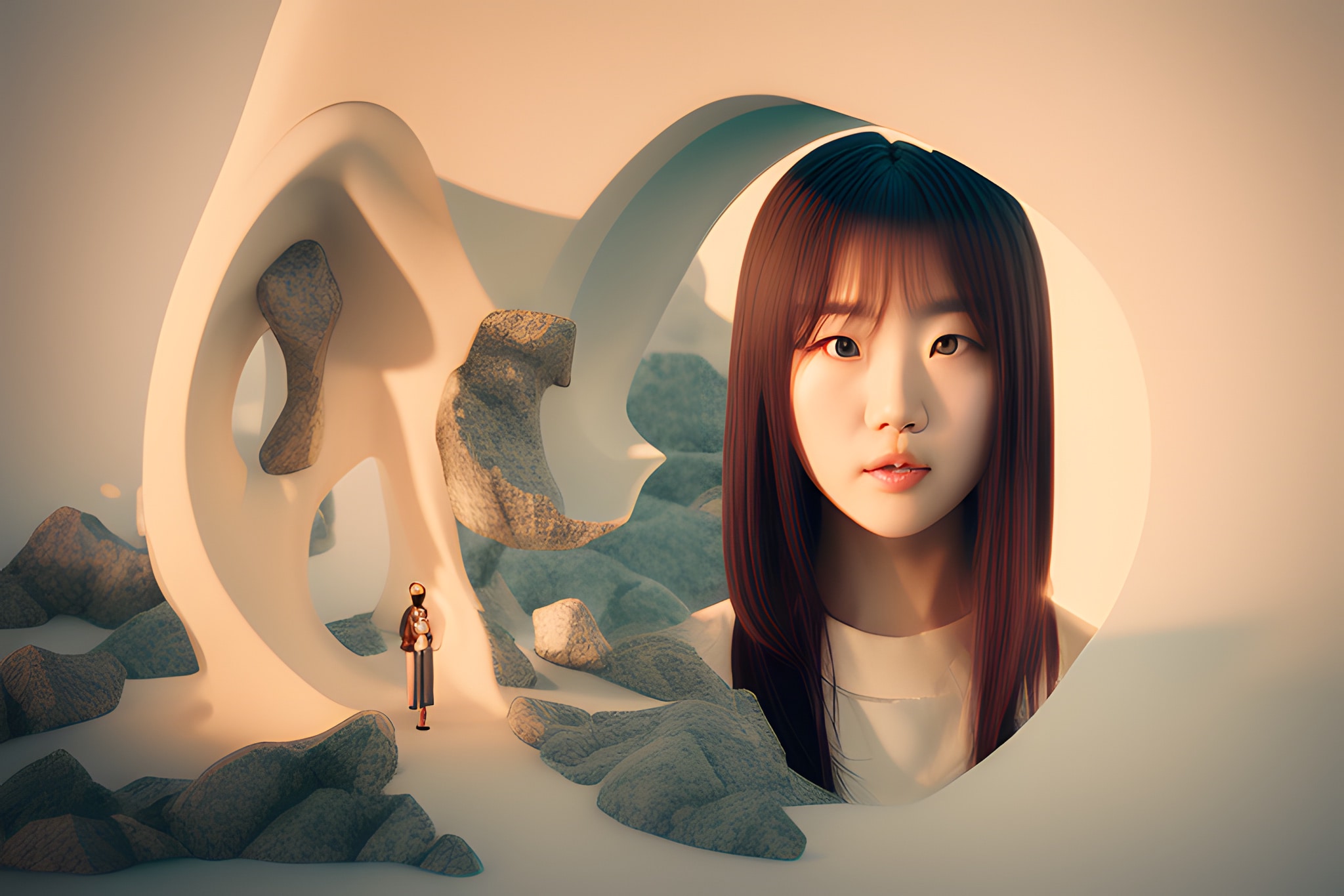 Melting-face-of-a-Japanese-girl-3d-cgi-art-lots-dpwt