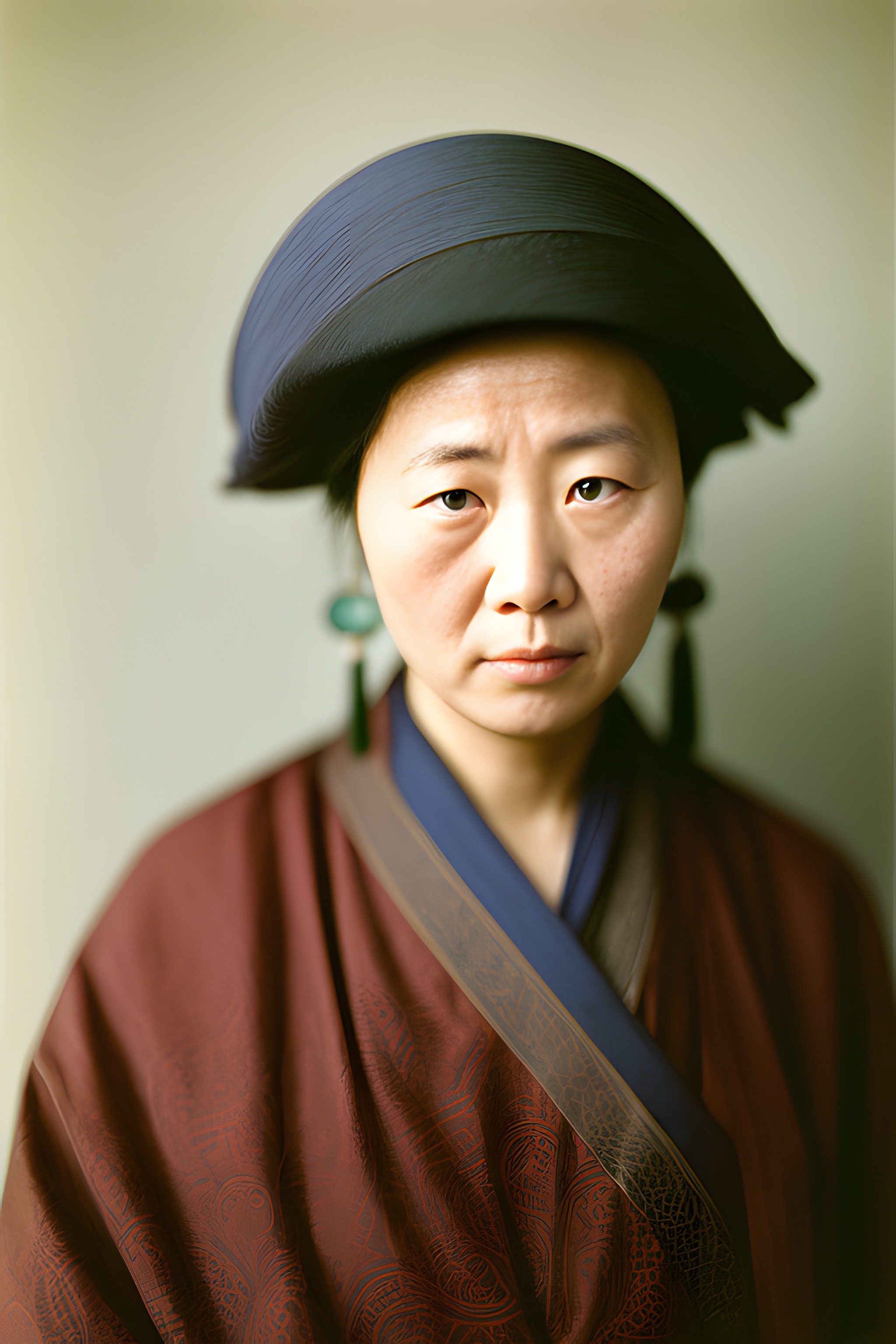 high-detail-portrait-of-a-chinese-poor-woman-in-iigo