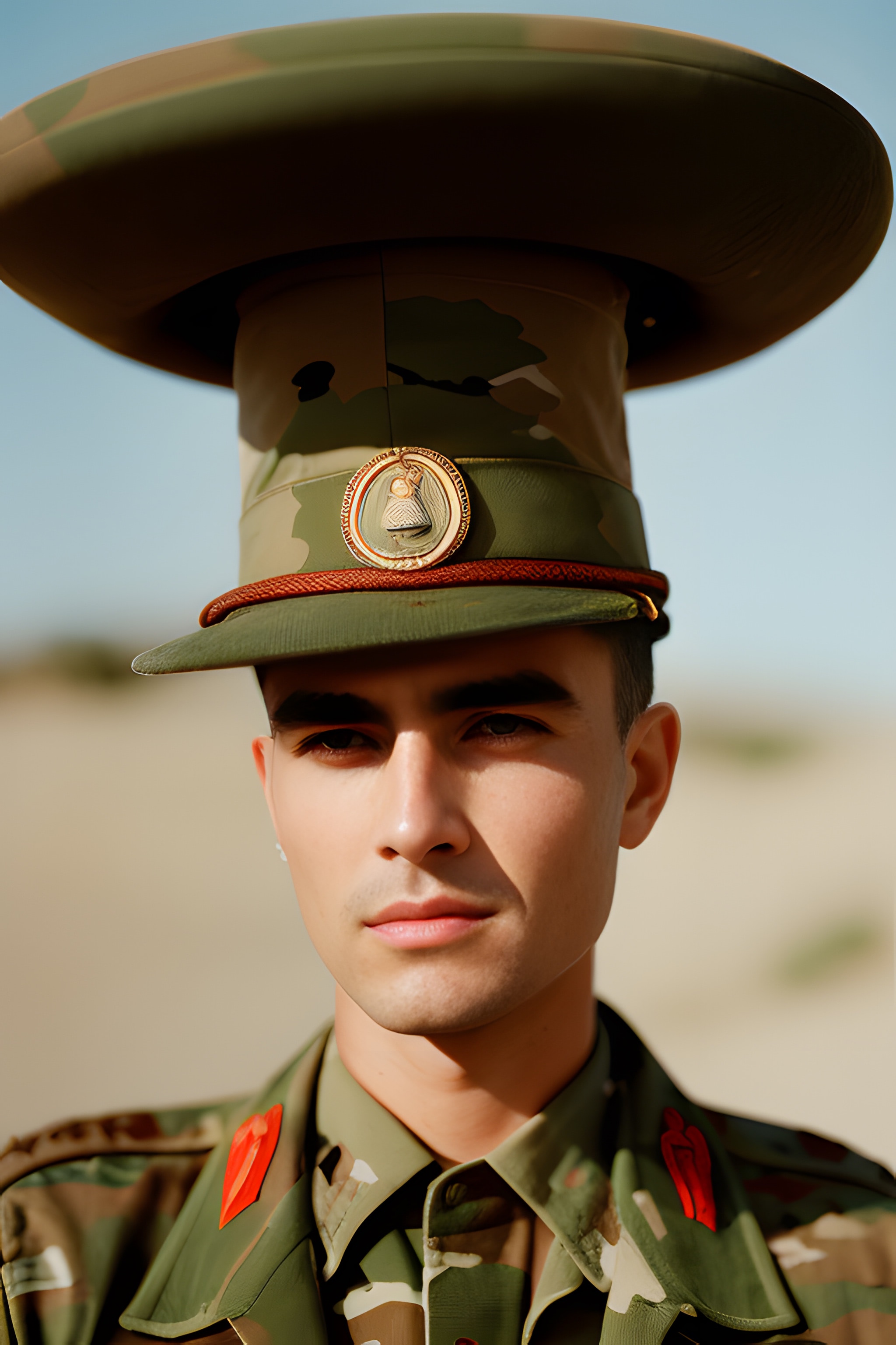 high-detail-portrait-of-a-soldier-with-a-straw-hat-i404