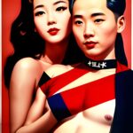 Two-people-North-Korean-topless-man-with-tattoos-q4j2