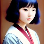 korean-girl-1920s-blue-hair-ksri