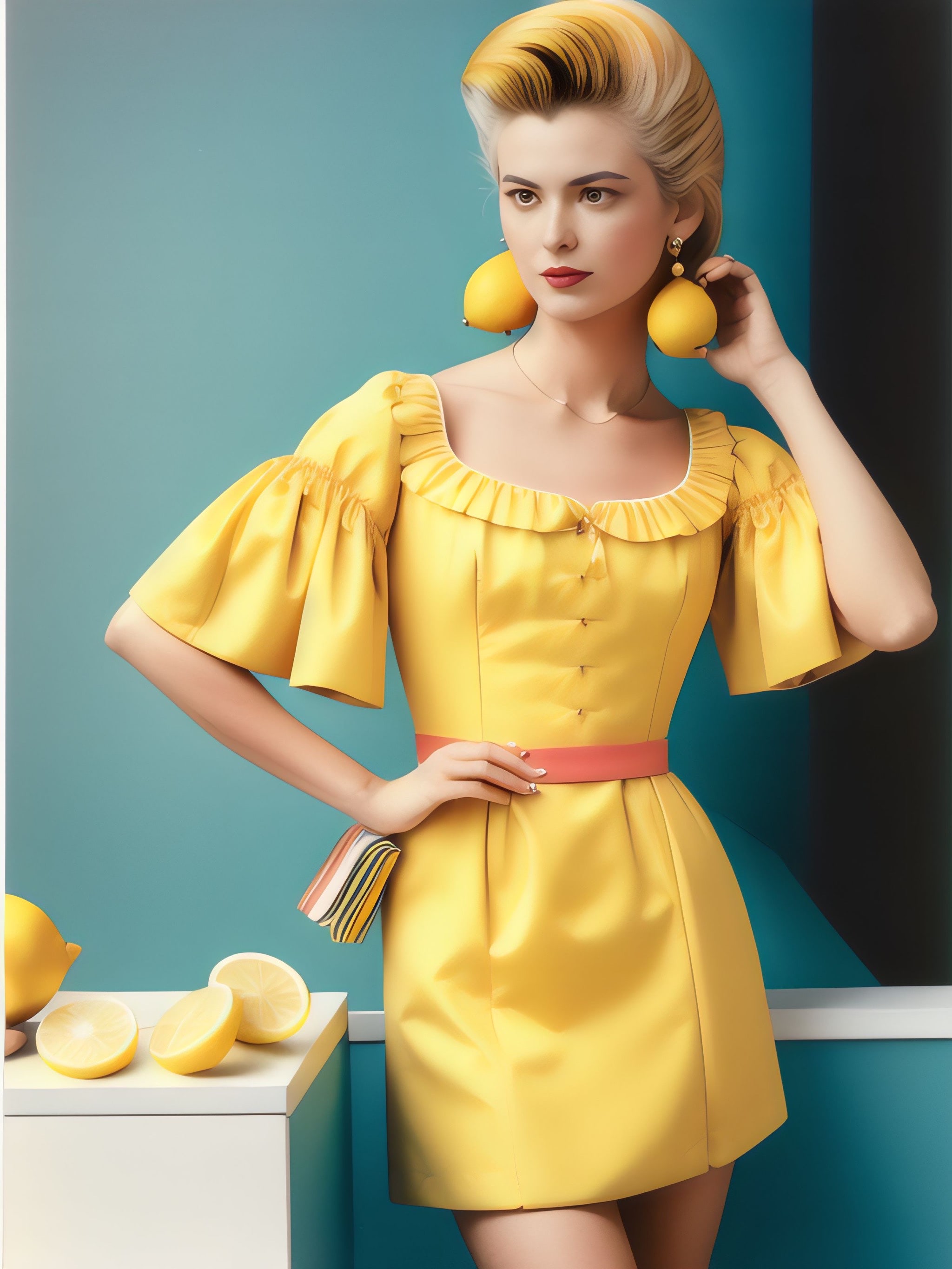 lemon-retro-dress-model