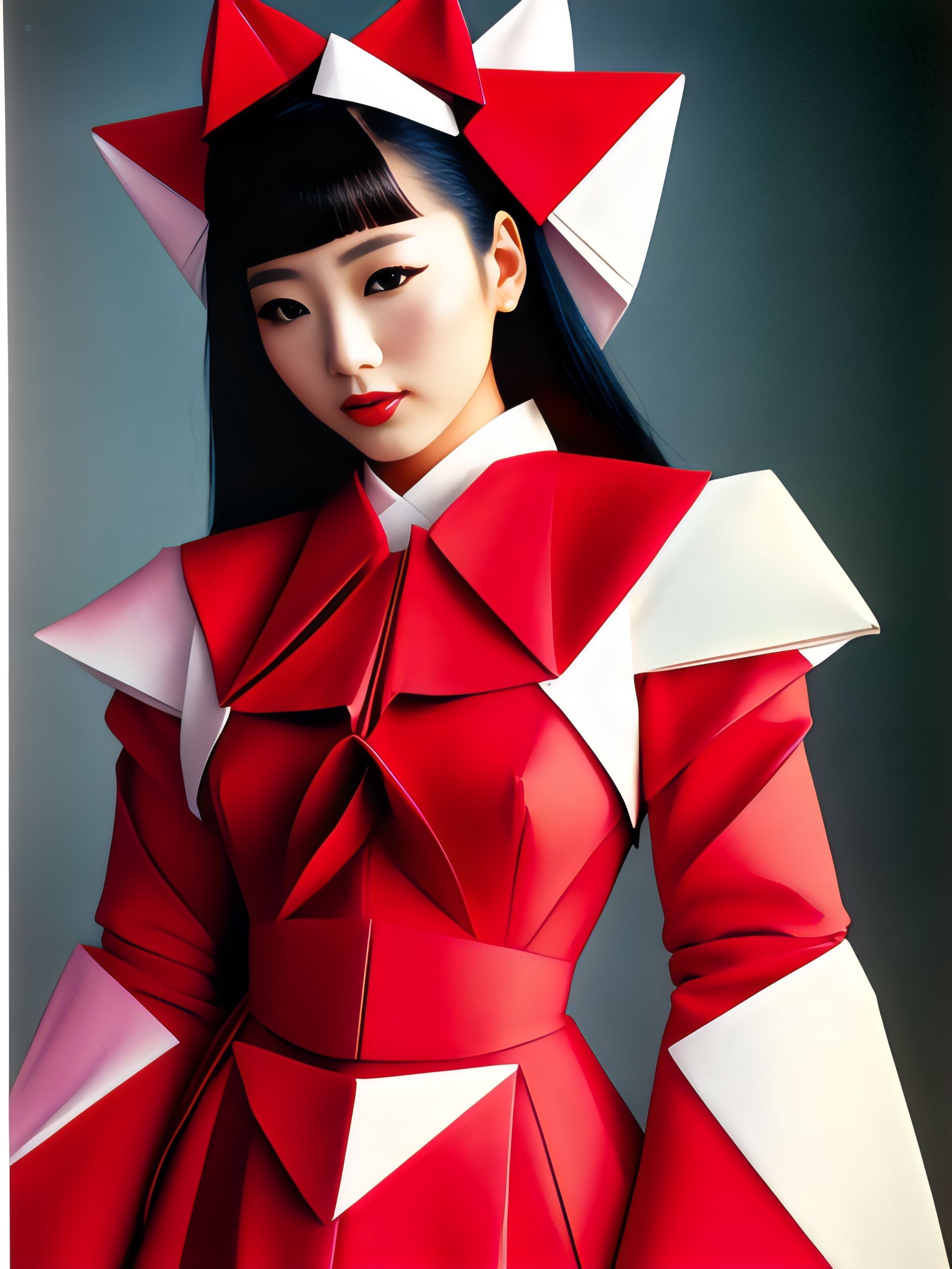 red-white-origami-dress