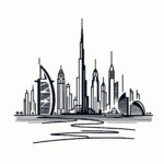 dubai-line-art-skyline