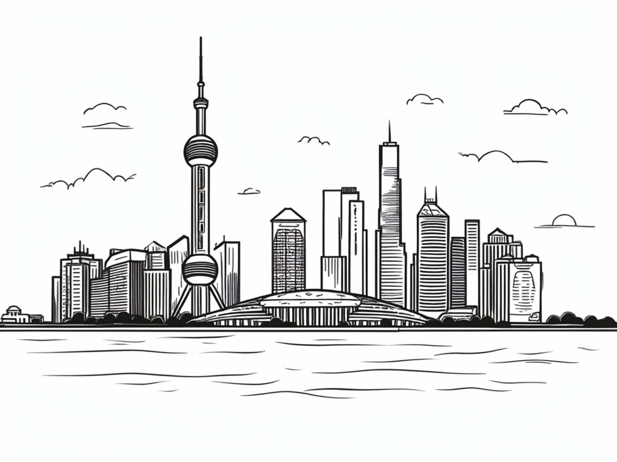 shanghai-sky-line-illustration