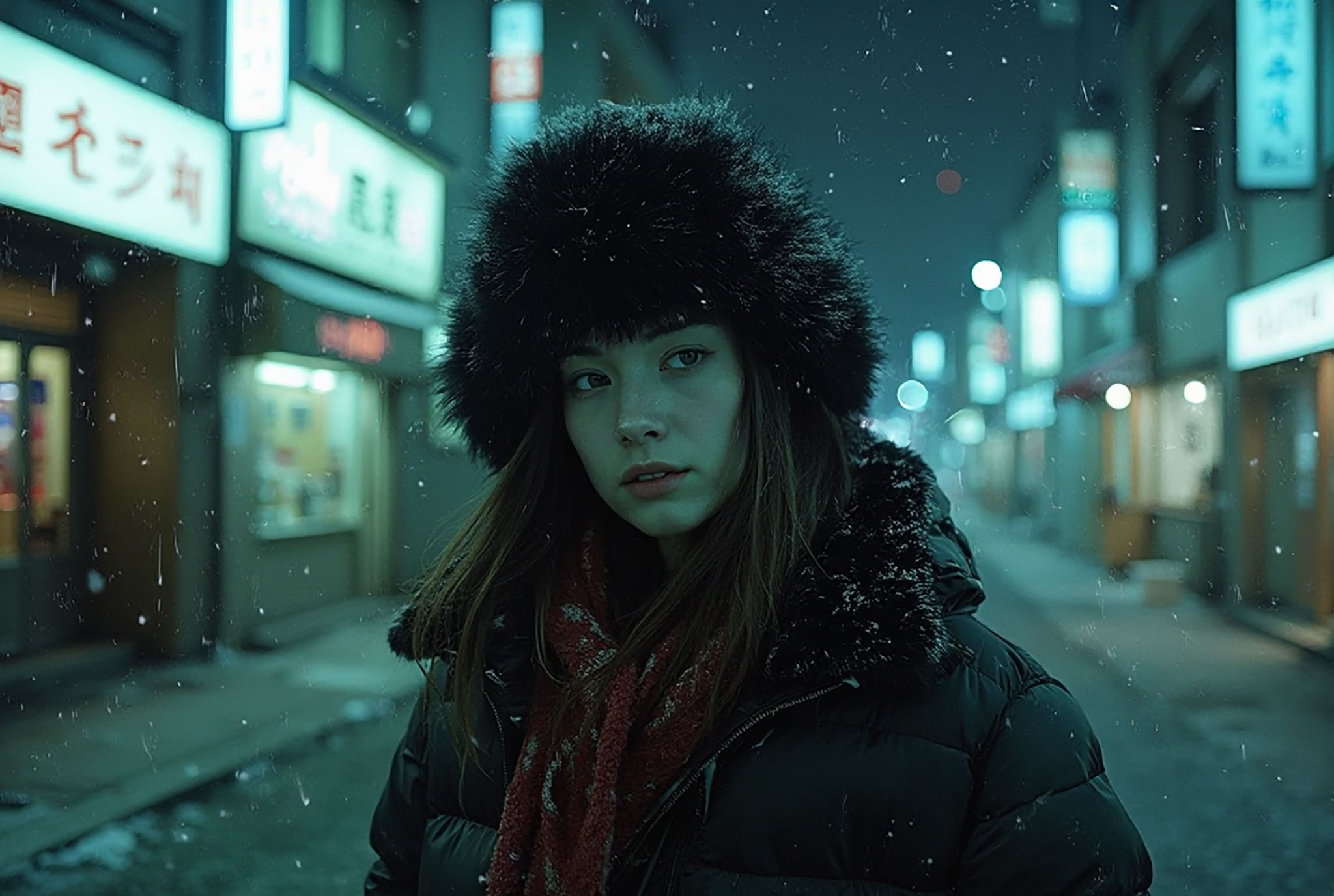 japanese-woman-with-winter-clothes-in-a-snowy-night-in-tokyo-3