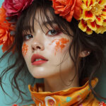 orange-flower-girl